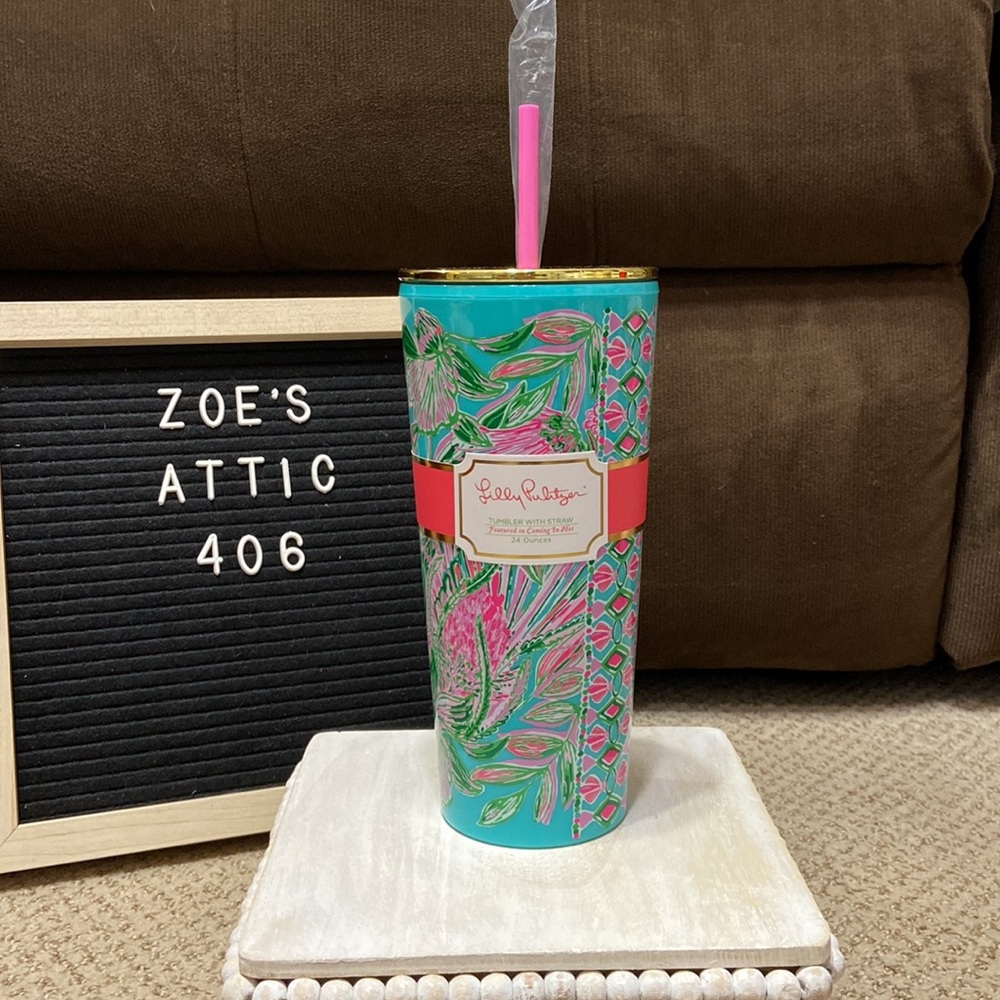Lilly Pulitzer Tumbler With Straw